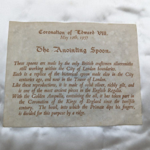 1936 British vintage sterling silver anointing spoon set of 12 in a case